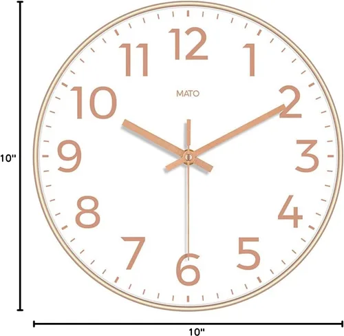 Miniatura 7 de GRFIT Reloj de pared simple y atmosférico, moderno, para el hogar, sala de estar, estudio, luz de lujo, reloj de pared silencioso
