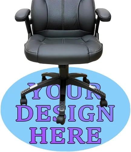 Miniatura 85 de Tapete redondo personalizado para silla de escritorio de oficina, diseño de tu propio logotipo de foto, texto, alfombrillas circulares
