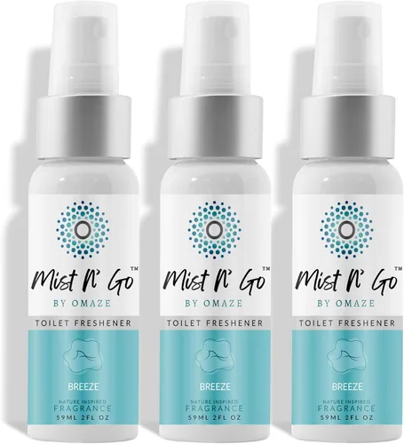 Miniatura 30 de Mist N' Go by Omaze - Aerosol de Baño de Viaje para Inodoro Eliminador de Olores - Aerosol de Inodoro de Viaje para Ambientador de Aire de Baño
