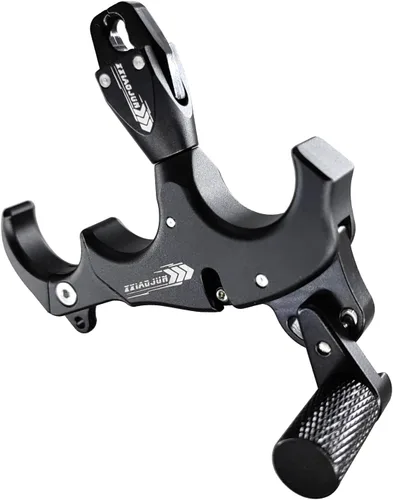 Miniatura 4 de Lanzador de ayuda de arco compuesto y cuerda de bucle D, ajustable puede girar 360° pulgar liberación arco ayuda aleación de aluminio, ayudas