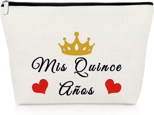 Regalos de cumpleaños 15 para niñas, bolsa de maquillaje, regalos de cumpleaños para adolescentes de mamá, regalos de dulces 15 años, bolsa de