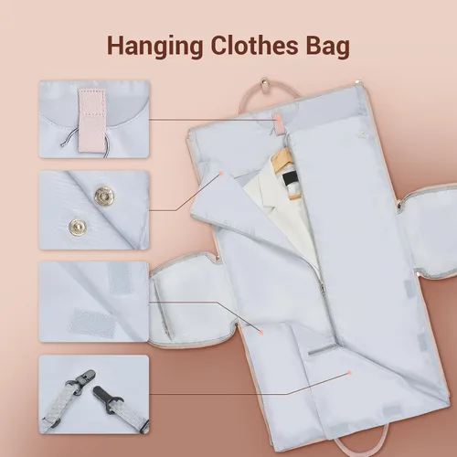 Miniatura 5 de Bolsas de ropa para viajes para mujer, Rosado, Lindo
