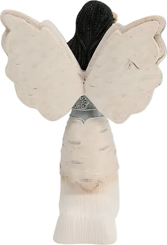 Miniatura 4 de Figura coleccionable de oración de Elements 82324, ángel arrodillado y rezando de ébano, 5-1/2 pulgadas