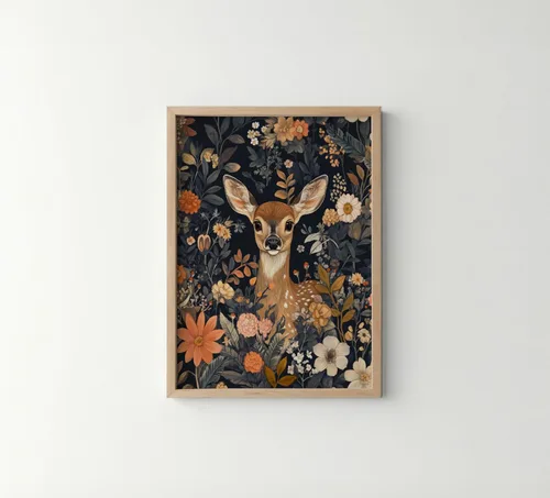 Miniatura 22 de Póster de Arte de Luna Llena, Estilo William Morris Retro de Mediados de Siglo Botánico Victoriano Academia Oscura Decoración Gótica Galería 10a