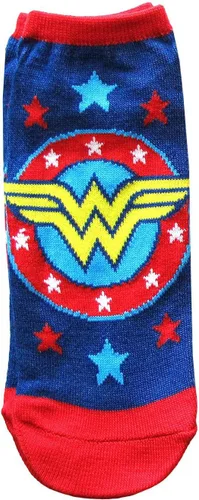 Miniatura 3 de Hyp DC Comics Wonder Woman Classic Juniors - Paquete de 5 calcetines tobilleros de corte bajo (4-10)