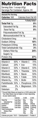 Miniatura 6 de Vega - Proteína vegetal en polvo de reemplazo alimenticio, orgánica, VEG00556, Original, Original, 1