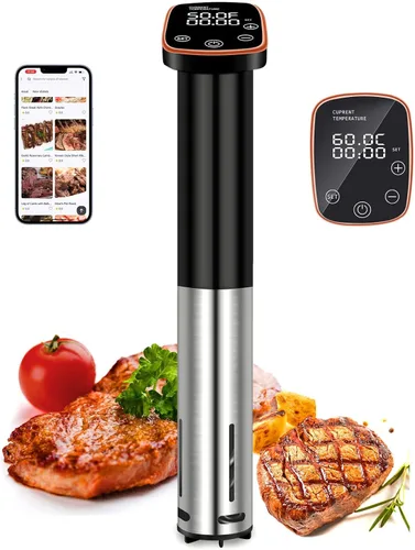 Máquina Sous Vide, Recetas de Aplicación WiFi Incluidas, Cocina Sous Vide 1100W, Circulador de Inmersión Cocina de Precisión con Temperatura