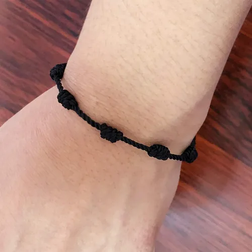 Miniatura 5 de YouU - Juego de 5 pulseras de rosario hechas a mano, diseño de cruz
