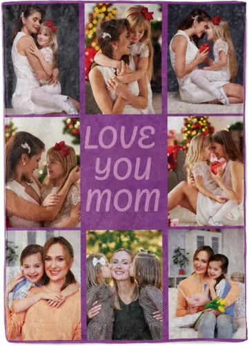 Miniatura 10 de Manta personalizada con collage de fotos, texto, mantas con imágenes personalizadas, regalos para cumpleaños, bodas, para madres, papás, manta