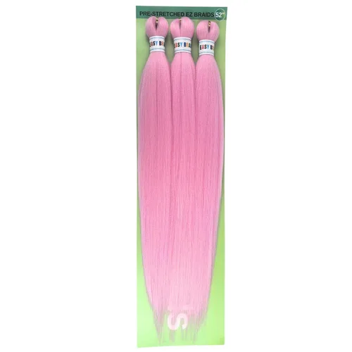 Miniatura 48 de Pelo corto negro trenzado preestirado de 14 pulgadas para trenzas sin nudos, pelo sintético 1B trenzado para trenzas Bob Box