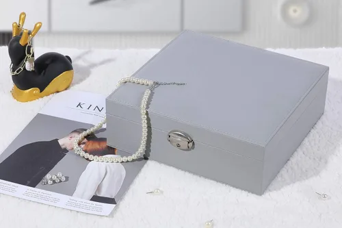 Miniatura 7 de misaya Joyero para pendientes para mujer, organizador de joyas con 50 ranuras, caja de soporte para aretes, anillos, collares, regalo para mujeres