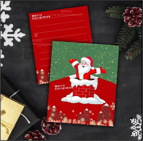 Miniatura 2 de 4 juegos de troqueles de Navidad de chimenea de Papá Noel para hacer tarjetas, suministros para álbumes de recortes, troqueles en relieve, plantilla