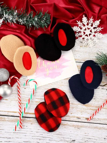 Miniatura 6 de 4 Pairs Unisex Bandless Ear Warmers Fleece Ear Muffs Thick Winter Ear Covers