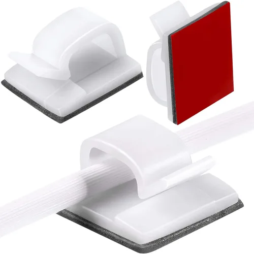 Miniatura 5 de Maitys 60 Piezas Clips de Cable para Exterior Ganchos Adhesivos de Navidad Organizador de Cables Clips de Luz para Alambre Ocultador de Cables