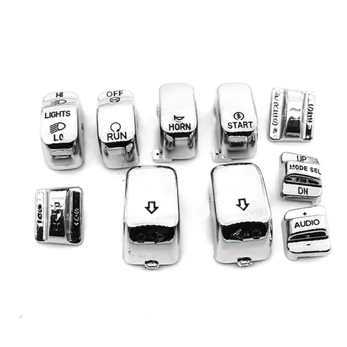 Miniatura 7 de Para Harley Touring Street/Electra Glide FLHT FLHTC FLHX 1996-2013 motocicleta 10 piezas interruptor de control manual tapas de los botones