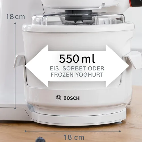 Miniatura 3 de Bosch MUZS2EB passend zu Küchenmaschinen MUMS2 máquina de hielo, Plástico, Blanco