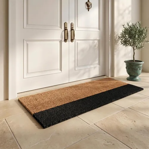 Miniatura 32 de Fab Habitat Felpudo extra grueso, tejido a mano, duradero, fibra de coco natural, entrada, puerta delantera, porche, patio, pájaros en rama, gris