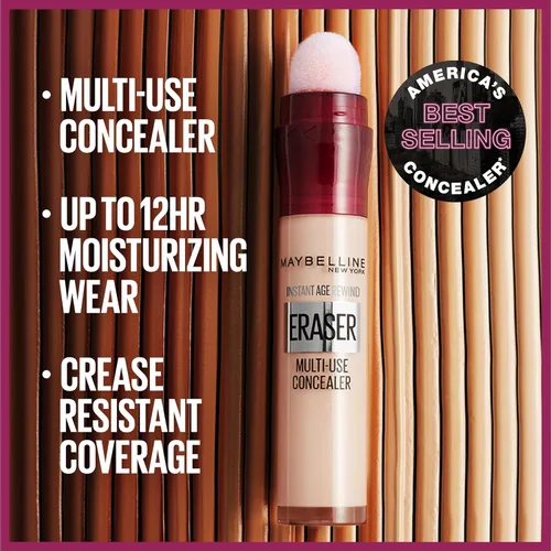 Miniatura 4 de Maybelline Instant Age Rewind Eraser - Corrector multiusos para tratamiento de círculos oscuros, 100, 1 unidad (el embalaje puede variar)