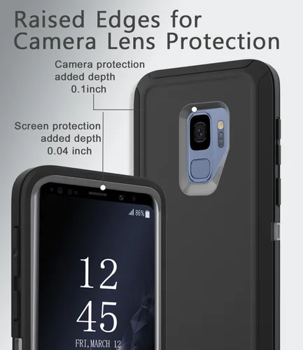Miniatura 4 de Funda protectora resistente para Samsung Galaxy S9, a prueba de golpes, resistente a las caídas, Galaxy S9 Csae, 5.8 pulgadas (negro/gris)