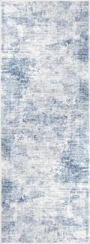 Miniatura 232 de IOHOUZE Alfombra abstracta lavable de 3 x 12 pies para pasillos, antideslizante para cocina, camino de entrada de lana sintética para interiores