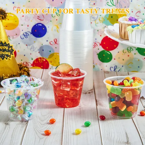 Miniatura 4 de Lilymicky Paquete de 300 vasos desechables de plástico transparente de 9 onzas, vasos de fiesta de 9 onzas para cócteles, fiestas, picnics y eventos