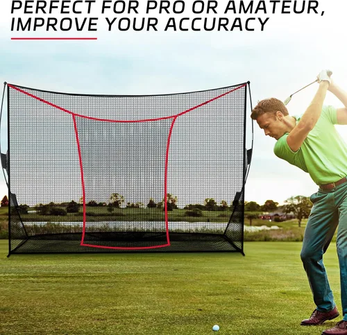 Miniatura 7 de Simgoing Accesorio extensor de red de golf para práctica de golf para 7 o 10 pies, redes de golf, béisbol, sóftbol, alto impacto, astillado