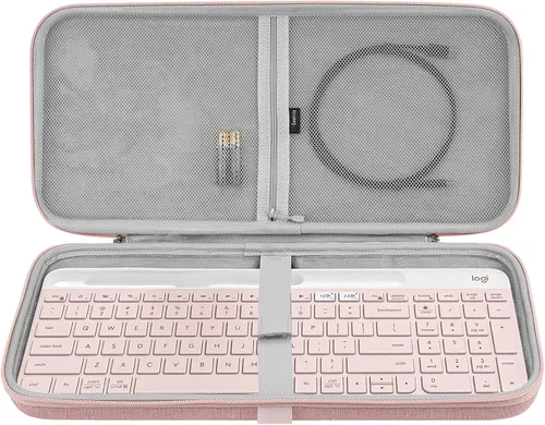 Miniatura 7 de GEEKRIA Logitech MK470 - Funda protectora de viaje para teclado y mouse Logitech MK470, compatible con Logitech MK470 / K585 / K580 (gris oscuro)