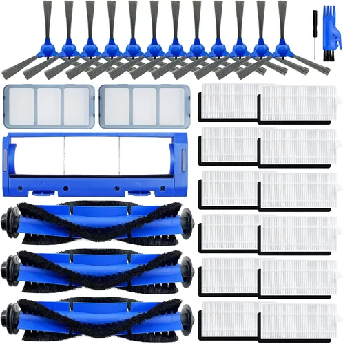 Miniatura 8 de Tivcroxs Paquete de 10 piezas de repuesto: 2 cepillos rodantes, 8 cepillos laterales para aspiradoras robóticas Eufy RoboVac 11S, 30C, G30, 30, 15T