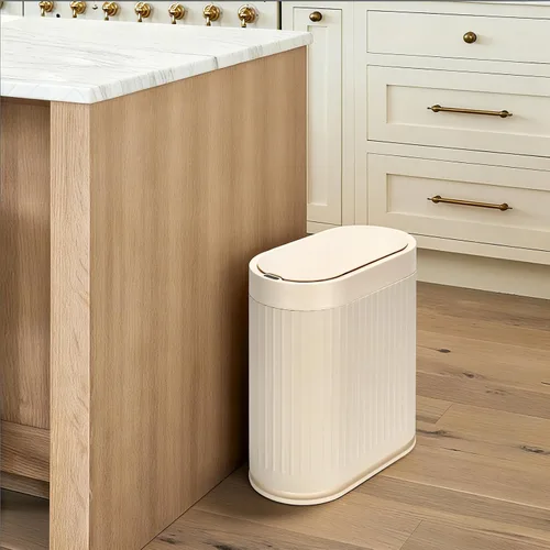 Miniatura 7 de SYNCVIBE Basurero de baño con tapa, cubo de basura automático con sensor de 2 galones, cubo de basura inteligente de 7.5 litros, sensor