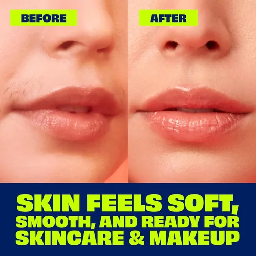 Miniatura 6 de NAIR Prep & Smooth Crema depilatoria exfoliante facial para mujeres, eliminación eficaz del vello para piel suave con ácido hialurónico, 1.76 onzas
