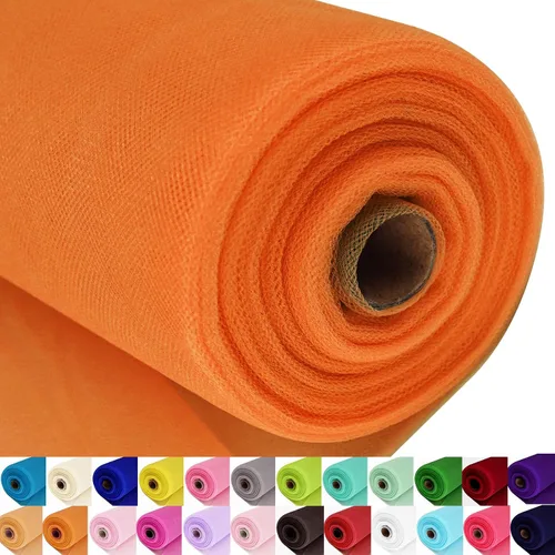 Miniatura 58 de Rollos de tela de tul, 54 pulgadas por 10 yardas (30 pies), cinta de tul para decoración de fiestas de boda, rollo de tela transparente en bobina