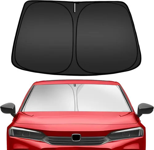 ARISMOTOR - Parasol plegable para parabrisas para Honda Civic 11.ª generación 2022-2025 2026, protector de visera de sol personalizado para ventana
