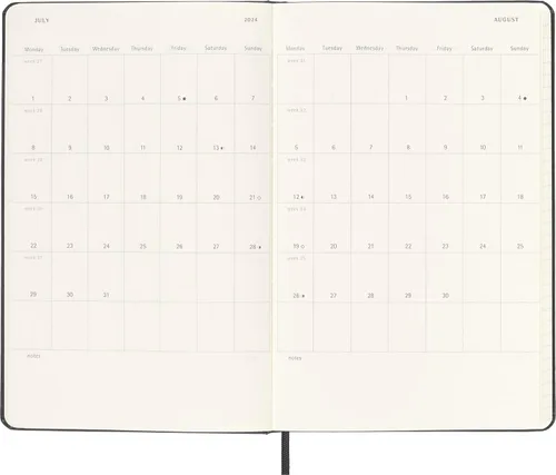 Miniatura 6 de Moleskine Agenda semanal 2023-2024, 18M, grande, negro, tapa dura (5 x 8.25)