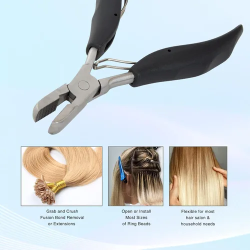 Miniatura 5 de Extensión de cabello de fusión trituradora de extensiones de cabello herramienta de eliminación para extensiones de cabello de queratina