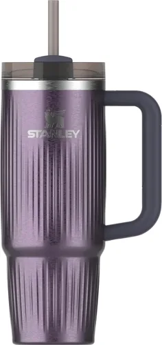 Miniatura 169 de Stanley Quencher H2.0 - Vaso de acero inoxidable con asa, pajilla y tapa FlowState giratoria de 3 posiciones; aislamiento térmico, sin BPA; apto