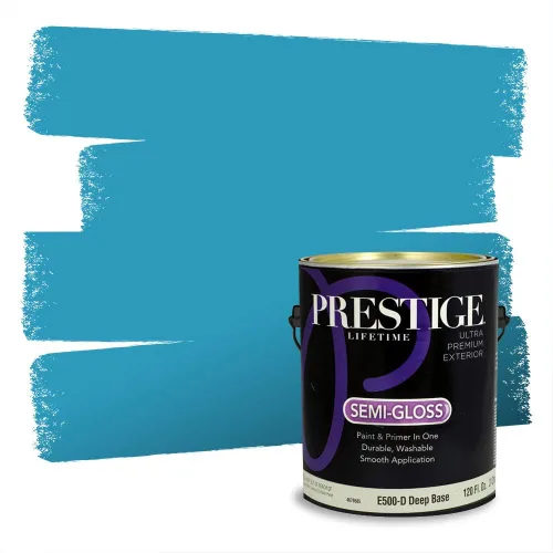Miniatura 793 de Pintura Exterior + imprimación PRESTIGE, todo-en-uno, 1 galón, acabado mate, color comparable al Valspar* Royal Gray* VS151-Gris real