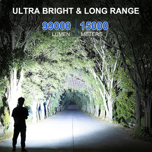 Miniatura 2 de Cinlinso Linternas LED recargables de alto lúmenes, luz de flash súper brillante, 3 modos IPX7 impermeables, linternas de alta potencia