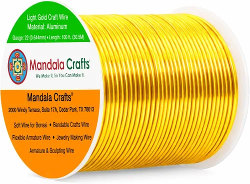 Miniatura 163 de Mandala Crafts - Alambre de aluminio anodizado de 8 calibre para hacer joyas - 9.75 m de alambre flexible negro colorido - Flexible para bonsái