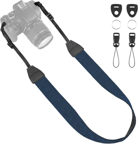 Miniatura 30 de Correa universal para cámara, correa para el cuello de la cámara, correas de hombro ajustables compatibles con Canon, Fujifilm, Nikon, Olympus