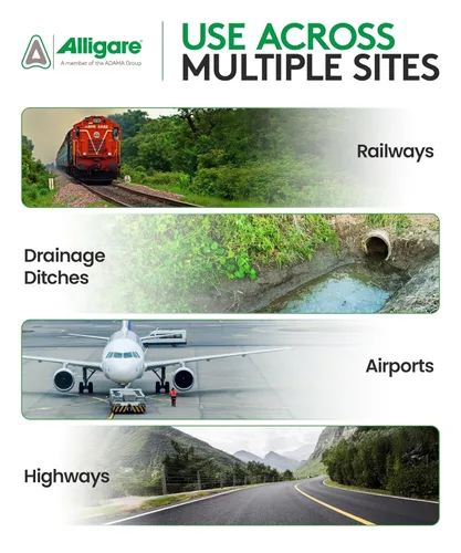 Miniatura 4 de Alligare Herbicida Diuron 80 DF - Herbicida pre y post emergente para áreas industriales y no cultivadas - Controla hierba de cangrejo, raigrás