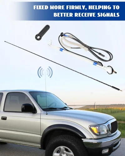 Miniatura 4 de ANODZU Conjunto de antena manual apto para Toyota Tacoma 1995-2004, contiene base de antena 86300-04050, tuerca de antena superior 86396-04010