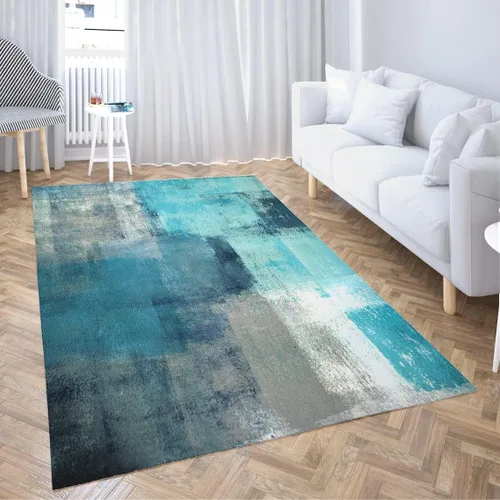 Miniatura 9 de LOKMU Alfombras antideslizantes de arte abstracto naranja y gris blanco para decoración del hogar, alfombra para aula, sala de estar, dormitorio