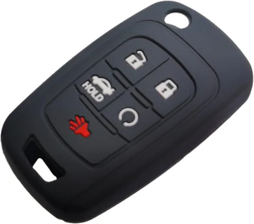 Miniatura 6 de Funda de silicona sin llave para Chevrolet Malibu, Camaro, Cruze y más - 5 botones negro/rojo y blanco