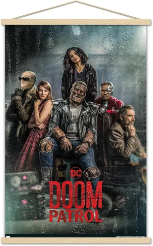 Trends International DC Comics TV Doom Patrol - Póster de pared de hojas del grupo uno, 22.37 x 34.00 pulgadas, paquete de impresión premium y