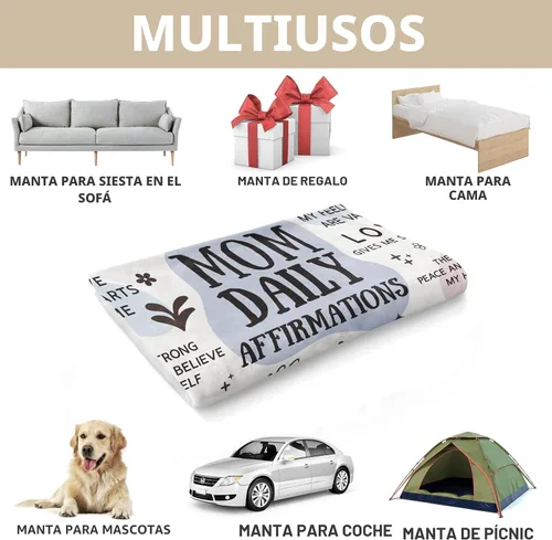 Miniatura 4 de BaubleDazz Manta de regalo para nueva mamá, afirmaciones diarias para mamá, regalo de embarazo posparto para madres primerizas, mamá futura ser