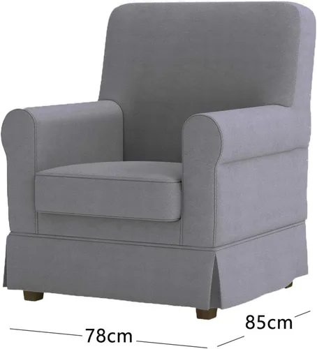 Miniatura 5 de La funda de repuesto Ektorp Jennylund está hecha a medida para silla IKEA Jennylund. Un reemplazo de funda de sofá de sillón IKEA (azul)
