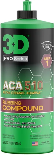 Miniatura 4 de 3D ACA 510 Compuesto para Pulir – Compuesto de Corrección de Pintura de Corte Rápido con Alúmina Cerámica Alfa Seguro para Talleres de Carrocería
