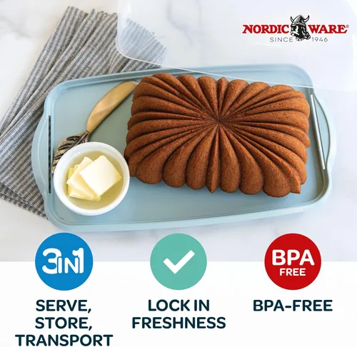 Miniatura 11 de Nordic Ware Porta pasteles, paquete de lujo, transparente