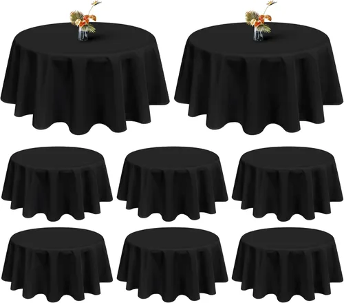 Miniatura 58 de Showgeous Paquete de 4 manteles rectangulares de poliéster de 60 x 102 pulgadas, resistentes a las arrugas, lavables, para bodas, mesas de comedor