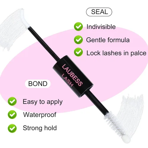 Miniatura 3 de LAUBESS LASH Kit de extensión de pestañas DIY con pegamento y sellado de 10ml Kit de pegamento para pestañas postizas Kit de pegamento para pestañas